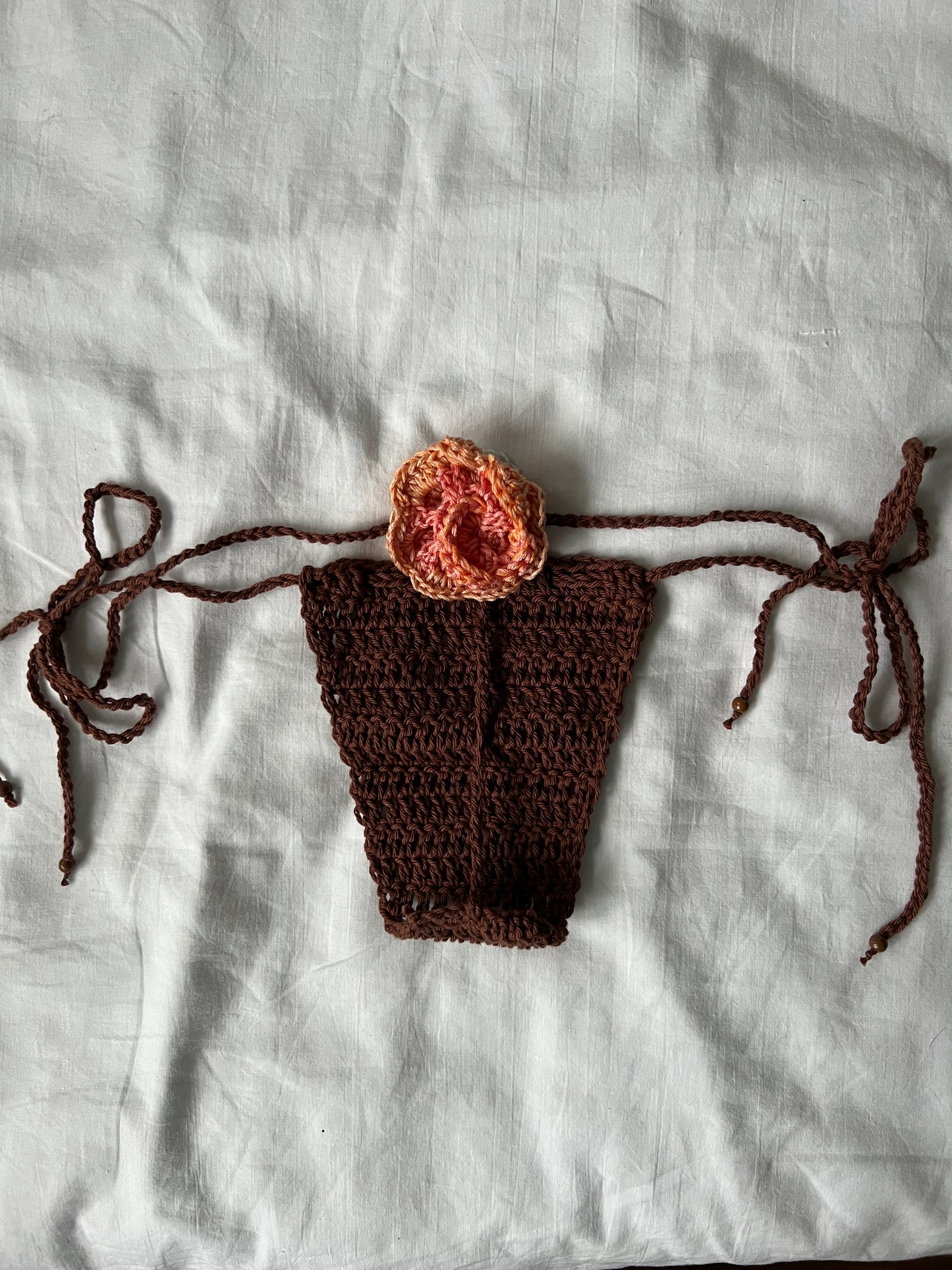 Pink Tropical Flower Brazilian Thong