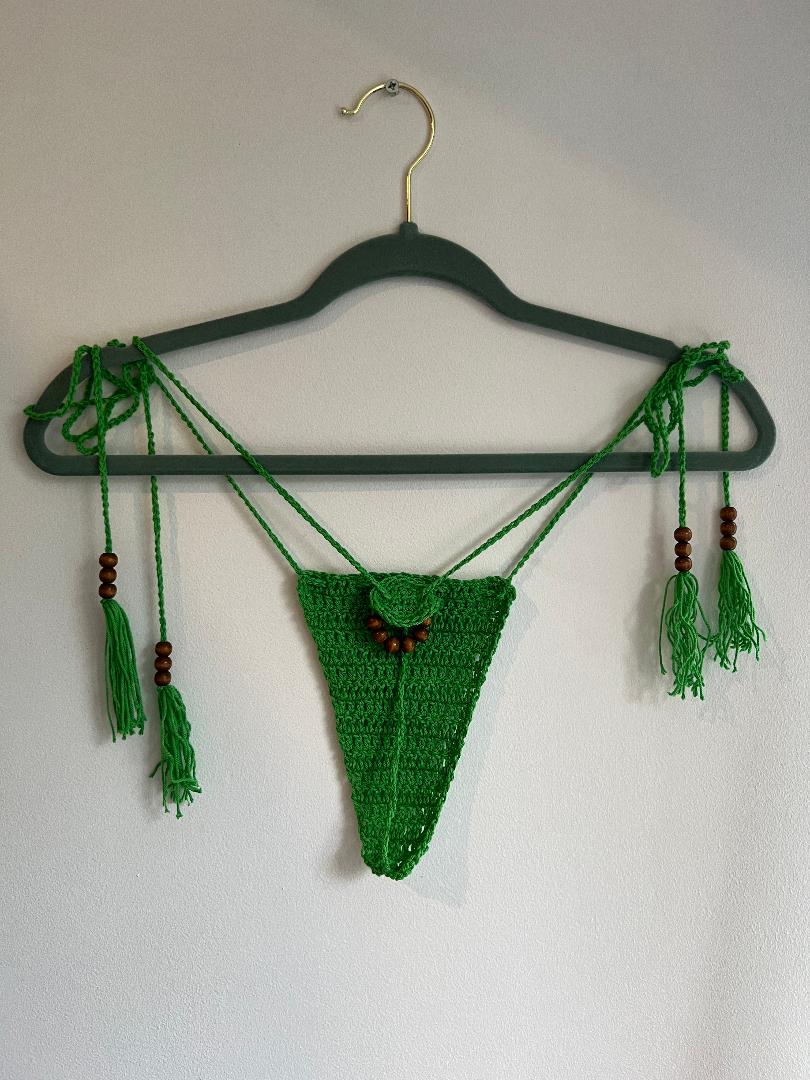 Its Bra-siu beaded Brazilian Thong